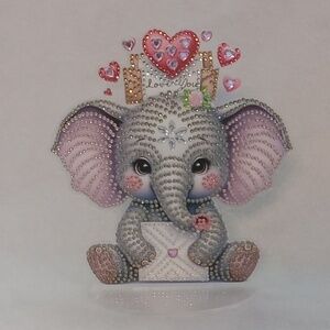 Completed diamond art tabletop decor